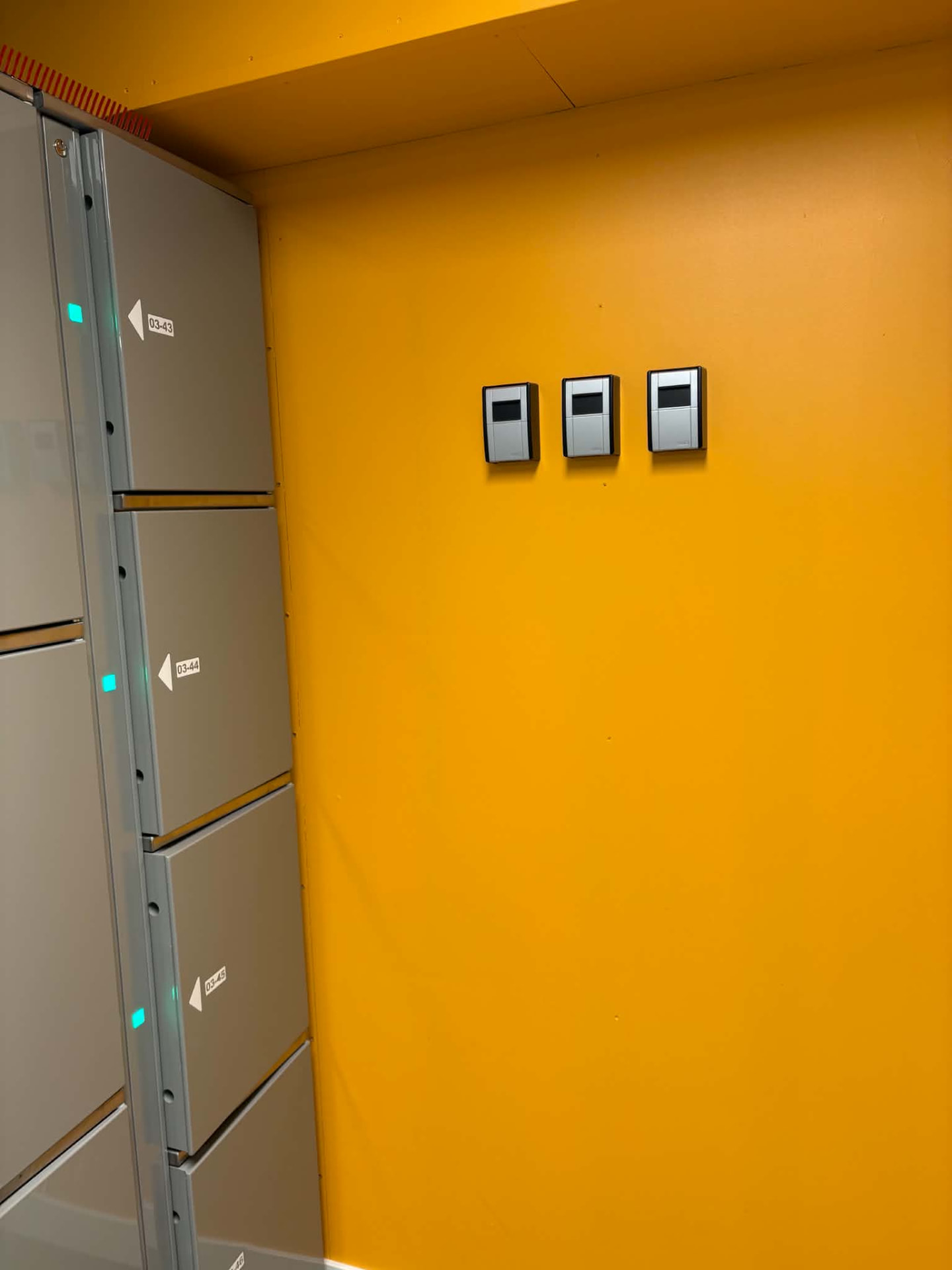 Inside the 24/7 facility with self-service lockers and key boxes